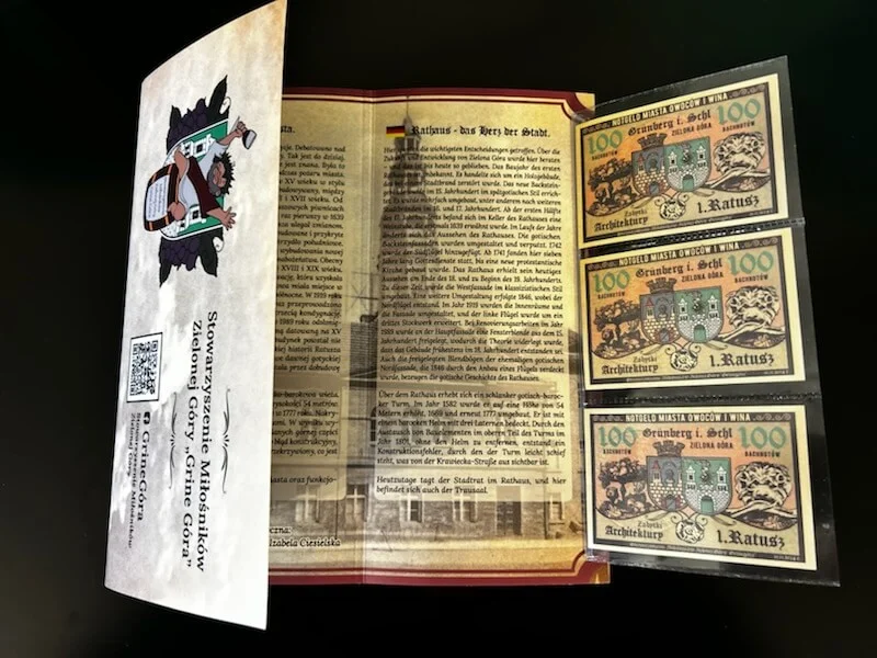 Notgeld<br>Zielona Góra<br>Ratusz<br>100 Bachnotów<br>komplet 6 sztuk<br> - obrazek 10