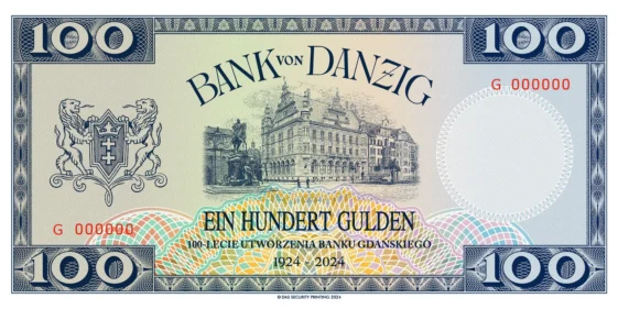 100-lecie<br>utworzenia<br>Banku Gdańskiego<br>Seria G