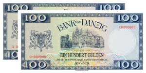 100-lecie<br>utworzenia<br>Banku Gdańskiego<br>Seria G + CH – komplet
