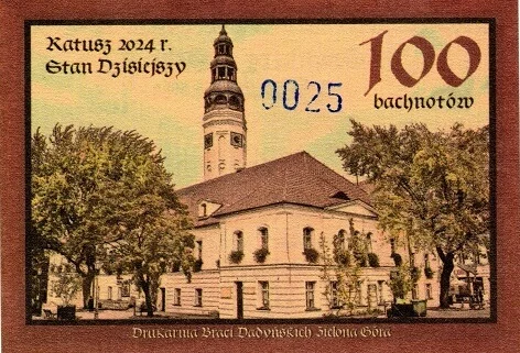 Notgeld<br>Zielona Góra<br>Ratusz<br>100 Bachnotów<br>komplet 6 sztuk<br> - obrazek 4