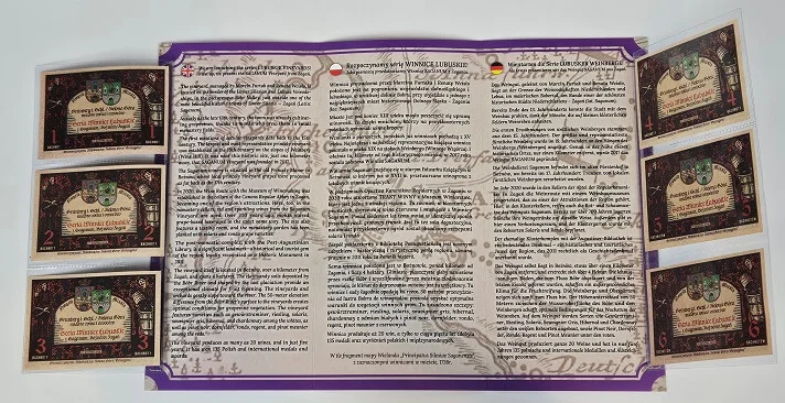 Notgeld<br>Winnice Lubuskie - Winnica Saganum<br>komplet 6 szt.<br> - obrazek 11