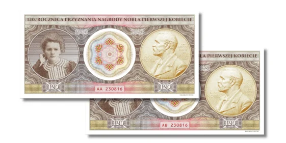 ZESTAW PROMOCYJNY! <br>120 rocznica przyznania Nagrody Nobla pierwszej kobiecie <br> seria AA + AB +CH<br>+ bon z podpisem autora projektu gratis