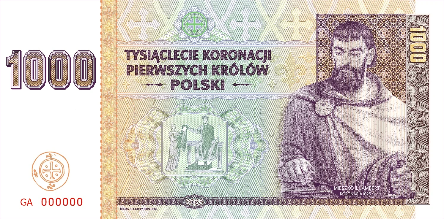 1000-lecie<br>Koronacji Królów Polski<br>Zestaw kolekcjonerski –<br>folder + dwa bony - obrazek 2