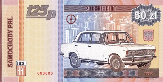 Samochody PRL<br>Fiat 125p<br>Seria 000000<br>bez etui