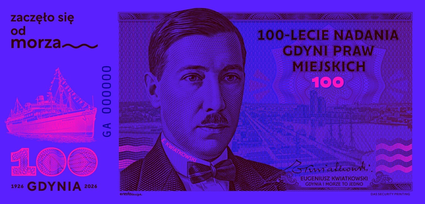 100-lecie nadania<br>Gdyni praw miejskich<br>Seria GA numerowany<br> - obrazek 3