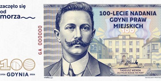 100-lecie <br>nadania Gdyni <br>praw miejskich – Tadeusz Wenda<br>Seria GA numerowany + ETUI